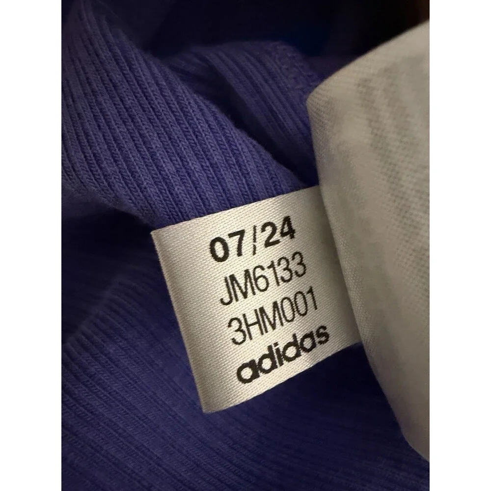 Adidas Originals Essentials Crop Long Sleeve T Shirt Semi Cobalt Blue Womens XL